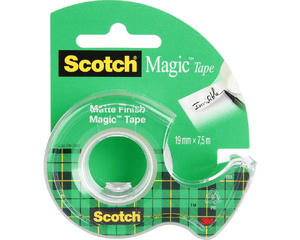 Клейкая лента канцелярская Scotch Magic прозрачная 19 мм х 7.5 м